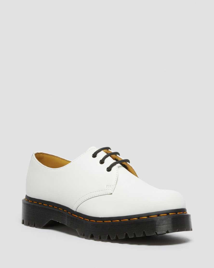 Dr. Martens 1461 Bex Smooth Nahka Miesten Juhlakengät - Valkoinen Kengät [128-VXOKJR]